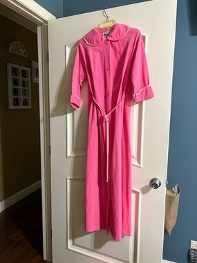 Classic Pink Women's Robe with Belt